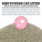 Baby Powder Cat Litter - Arena de bentonita sódica con aroma Talco