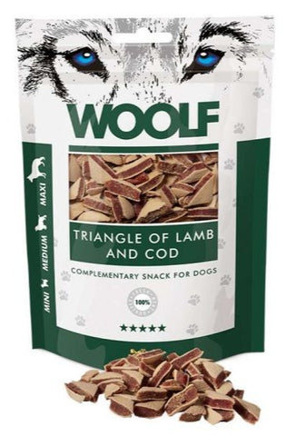 Triángulos de Cordero y Bacalo Woolf